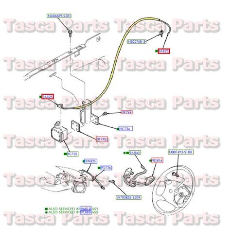 New oem cruise control actuator cable 2.5l - 5 cylinder 1998-2003 ford ranger