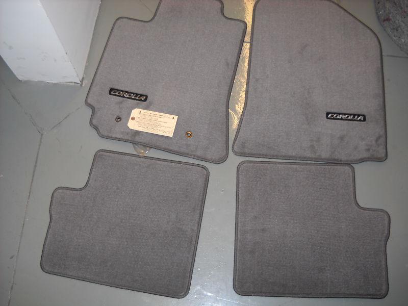 2003 - 2008 toyota corolla carpet floor mats light gray oem  pt206-02041-11