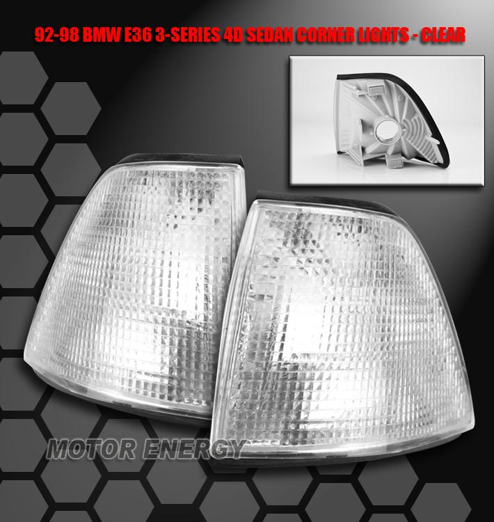 1992-1998 bmw e36 3-series 4dr chrome corner signal light 318i 320i 325i 328i m3