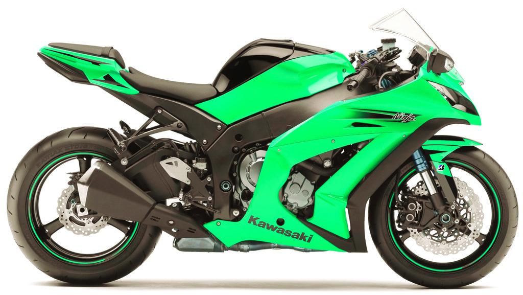 Factory effex fender graphic kit green for kawasaki zx-6r 2009-2013