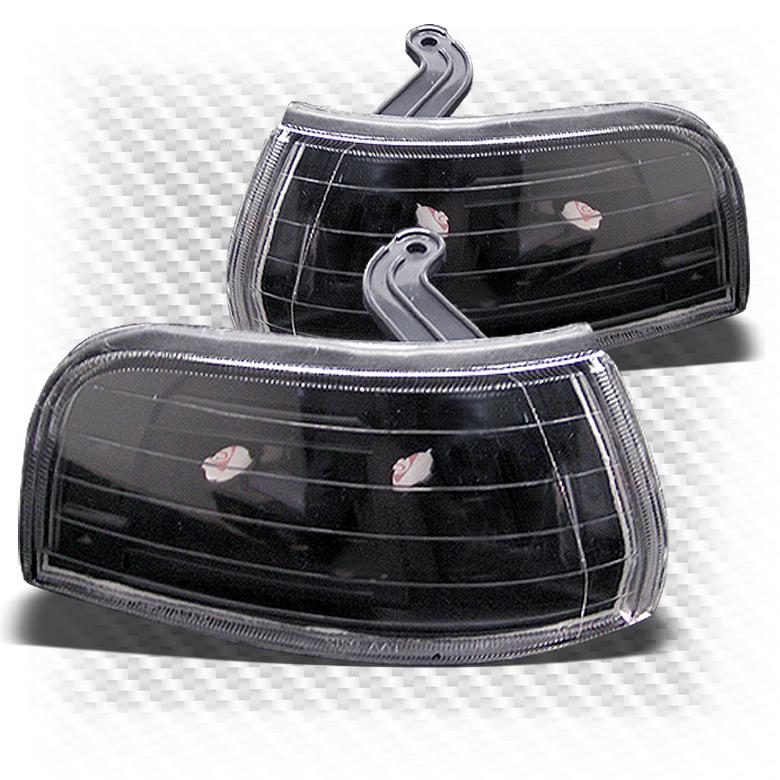 92-93 accord all black corner signal lights lamps left+right set