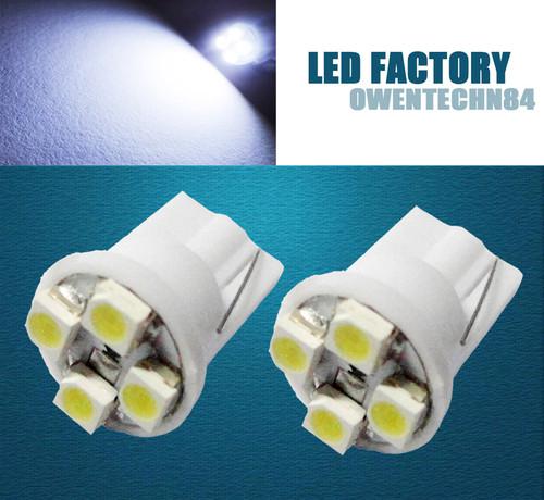 Og 4x white 4smd t10 led license plate lights bulbs 168 184 192 w5w 904 #og14