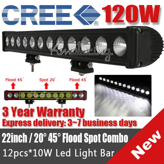 120w 22inch cree led spot flood combo work light offroad driving lamp 300w/240w