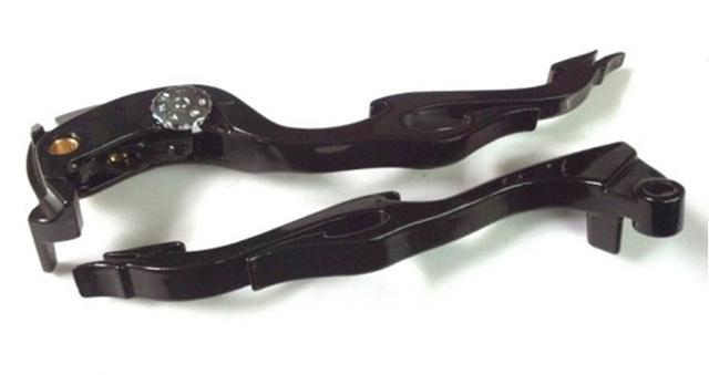 Flame brake clutch levers black for kawasaki ninja 1000 zx 6r 10r z750r z1000