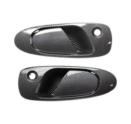 New exterior outer carbon fiber door handle lh&rh pair set of 2 for honda civic