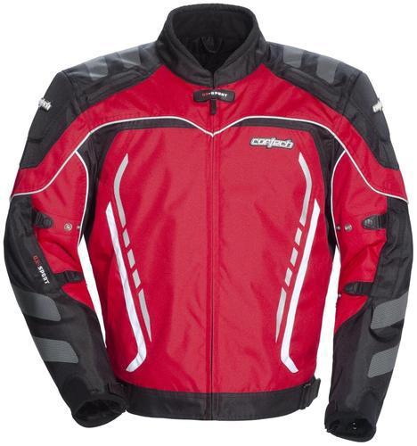 New cortech gx sport series-3 adult textile jacket, red/black, xs