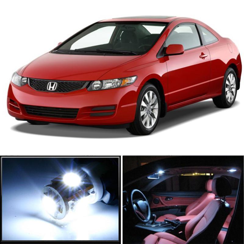 4 x white led lights interior package deal honda civic