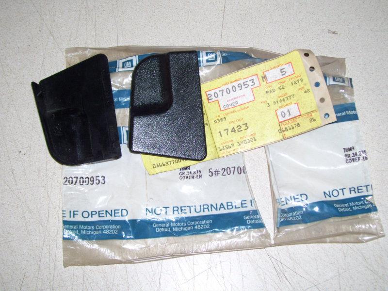 Lh nos gm black seat belt cover 87 88 89 90 91 olds 98 buick lesabre bonneville