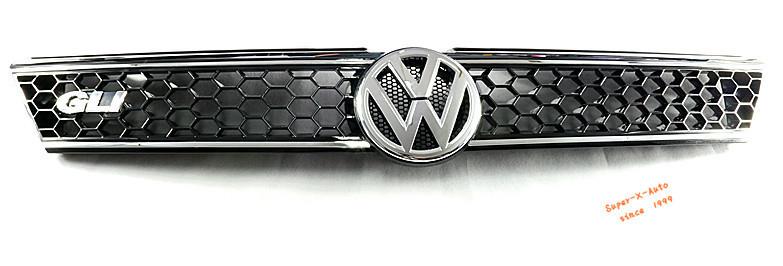 Mesh black gli style front upper center hood grill for vw jetta mk6 tsi tdi se