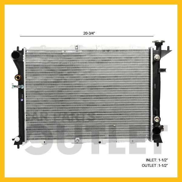 Radiator for 89 90 91 sonata 2.4 4-cyl standard base auto 1row 1989-1991 a/t new