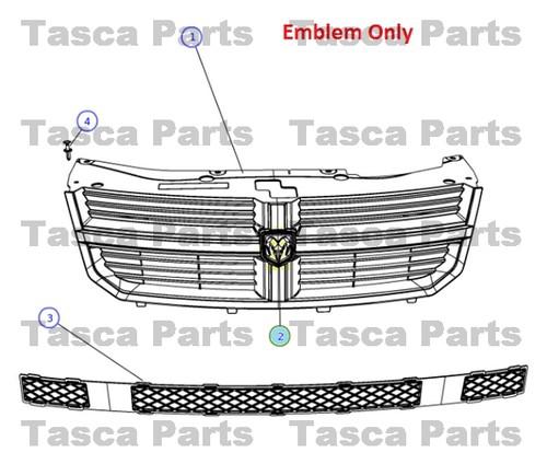 Oem grille ram head medallion emblem dodge caliber avenger challenger journey