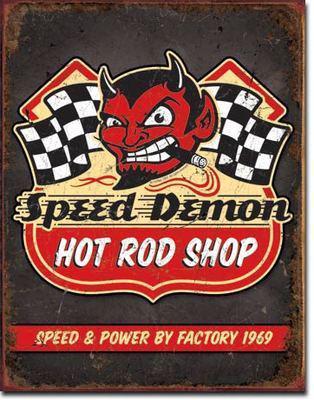 Speed demon hot rod shop sign chevy hooker speed racing man cave gararge bar usa