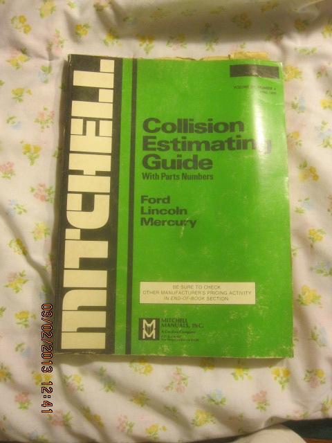 1974-1978 mustang ii 1980 mitchell collision estimating guide 1973-1980 ford