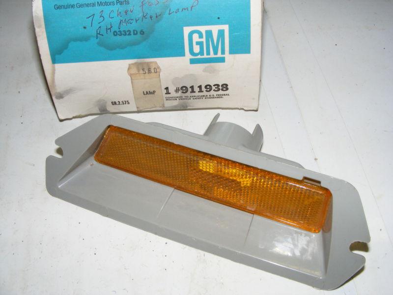 1973 chevrolet passenger rh marker park lamp nos new old stock