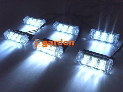 6x 3 white led grill light tow light ,truck light emergency light strobe light