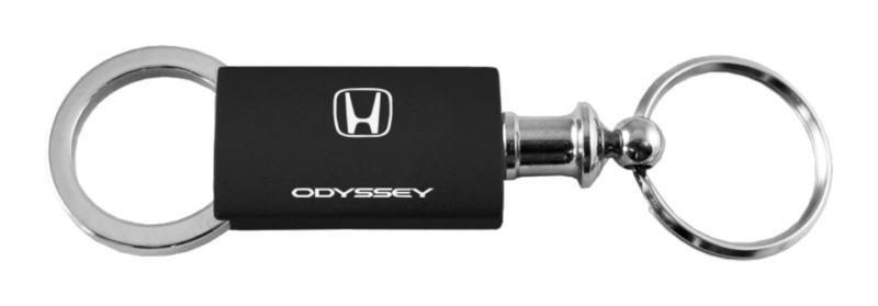 Honda odyssey black anodized aluminum valet keychain / key fob engraved in usa