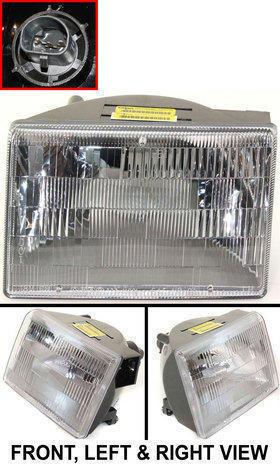 55055119ab clear lens new head lamp with bulbs left hand halogen lh driver side