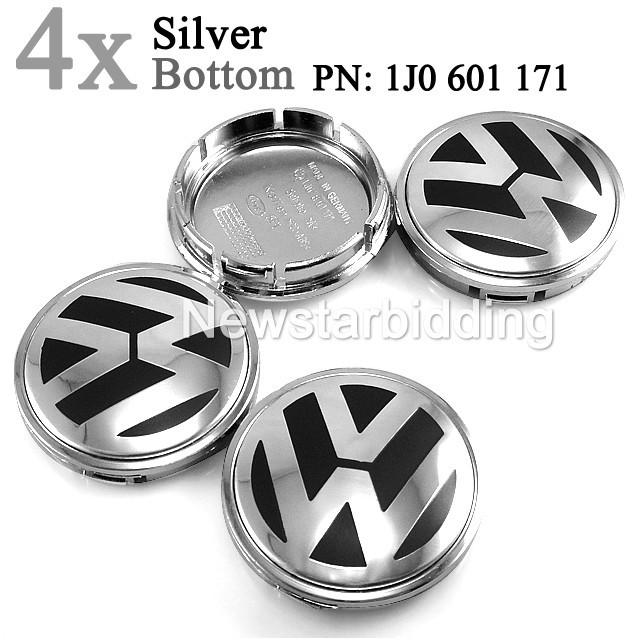 High quality vw emblem 55mm wheel center hub cap golf passat jetta 1j0601171 x4