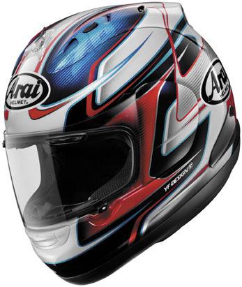 New arai corsair-v dani pedrosa-3 replica full-face adult helmet, blue, small/sm