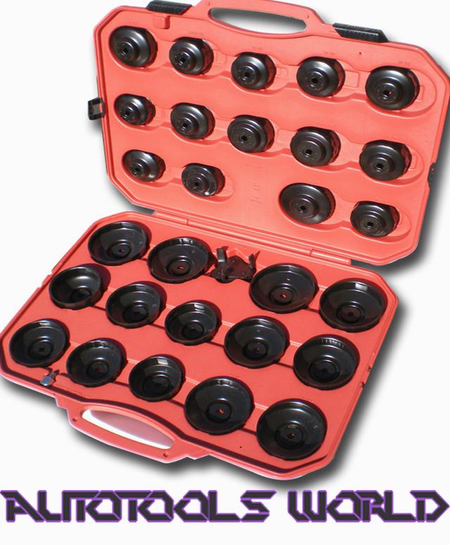 30pcs oil filter cap wrench cup socket tool set 