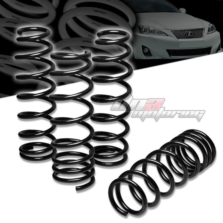 06-12 is250/is350 1.25"drop suspension black racing lowering spring 235f/215r lb