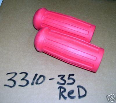 Harley red rubber hand grips flathead wla springer (286