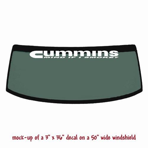 Cummins - mind if i smoke ? windshield banner decal sticker