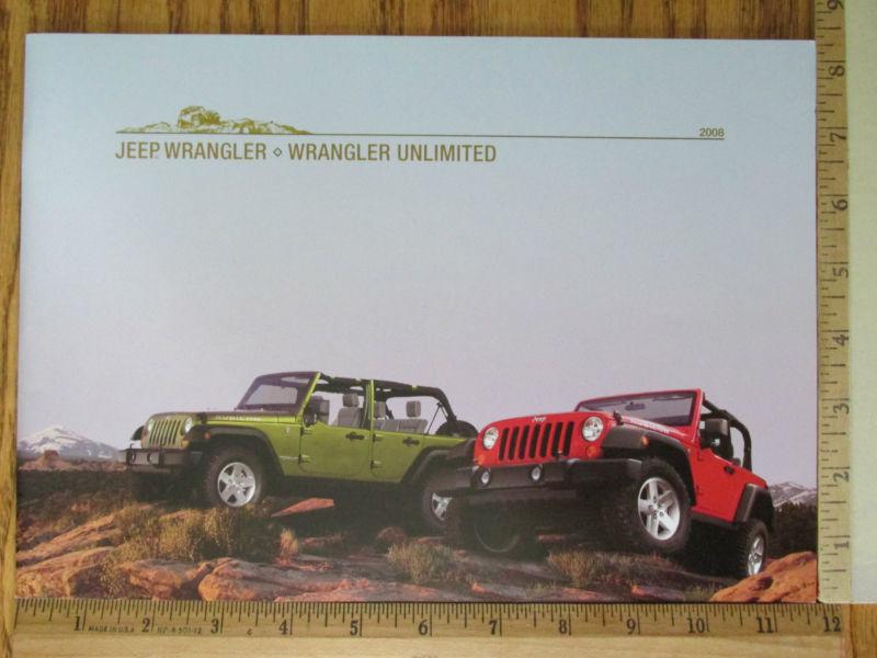 2008 jeep wrangler unlimited dealer brochure