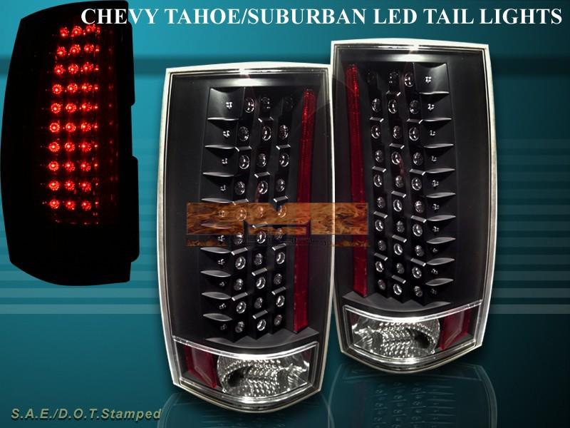 2007-2011 chevy tahoe/suburban 07-10 yukon/ yukon denali black led tail lights