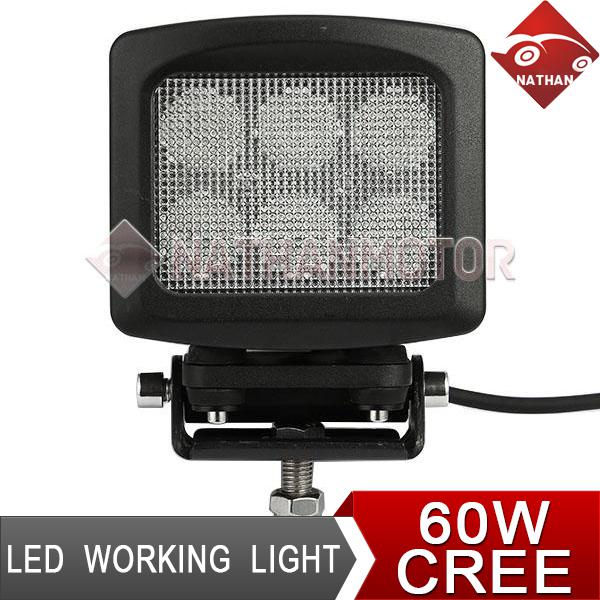 60w cree led work light bar offroad atv wagon 4wd awd flood driving lamp 12v 24v