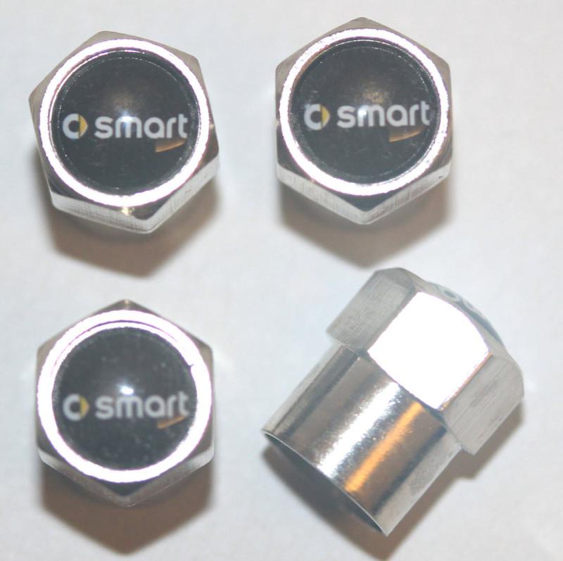 Smart black tire valve caps hybrid roadster micro fortwo cabrio mercedes benz