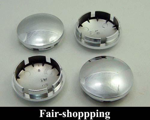 53mmx48mm wheel center caps curved chrome finished hub caps 4 pcs (1 set)