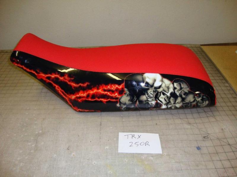 Honda trx 400ex red lightning skull pile motoghg seat cover#ghg16432scptbk16531