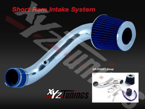 Blue 95-99 neon 2.0l short ram air intake induction kit + filter 3"