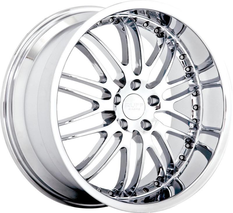 20x10 ruff r281 5x120  +45mm chrome rims wheels inch 20"