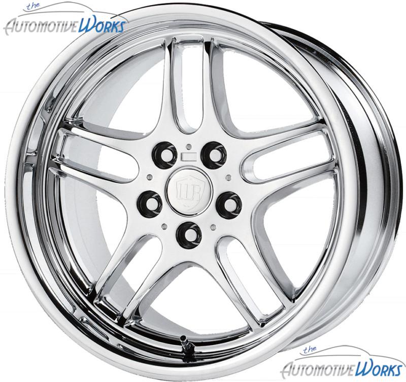 1 - 18x8 replica bmw m parallel spoke 5x120 +35mm chrome wheel rim inch 18"