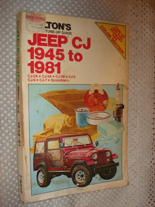 1945-1981 jeep cj service manual shop book 79 78 77 76 75 70 69 68 66 60 58 50 