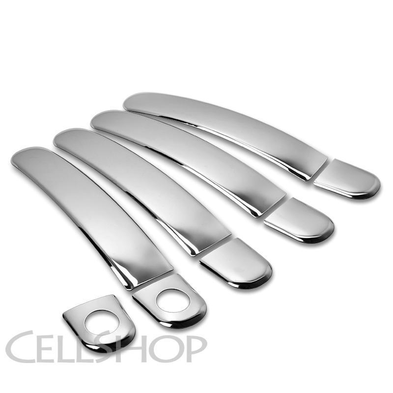 Brand new triple chrome door handle cover set for audi vw golf jetta passat seat