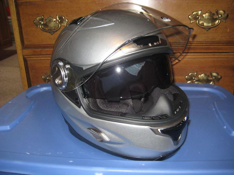 Can-am gsx-2 scorpion exo 1000  fiberglass/kevlar f/f helmet extra small silver