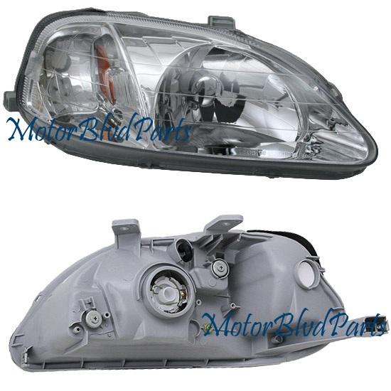 99-00 civic oe style headlight headlamp passenger rh r