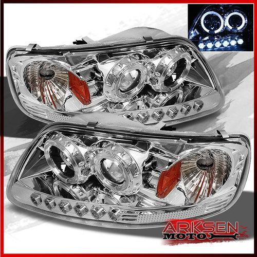 97-04 f150 expedition 97-99 f250ld halo projector led headlights lights lamps