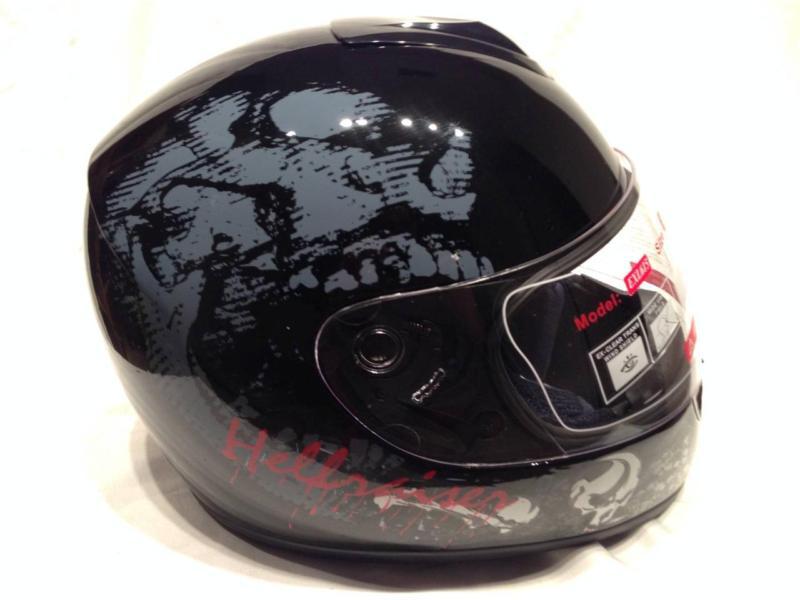 Full face hellraiser motorcycle cruiser sport helmet size xl dot approved new