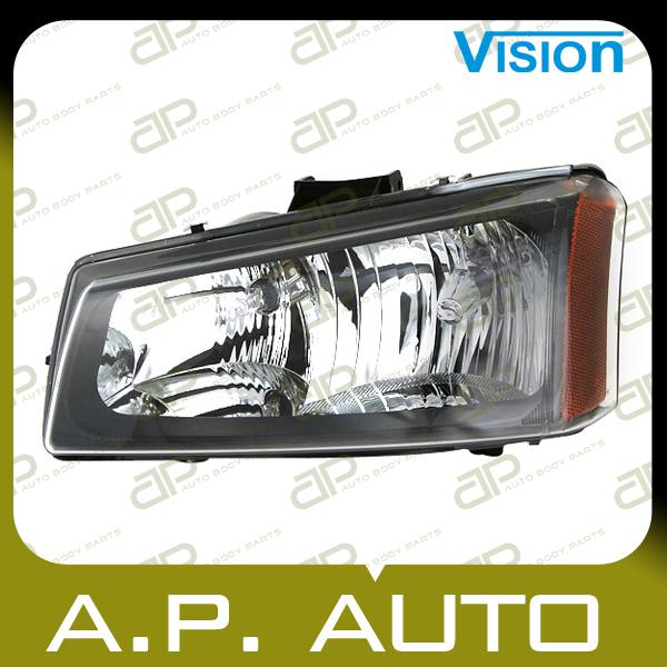 Head light lamp assembly 03-04 chevy silverado left l/h 1500 2500 3500 hd hybrid