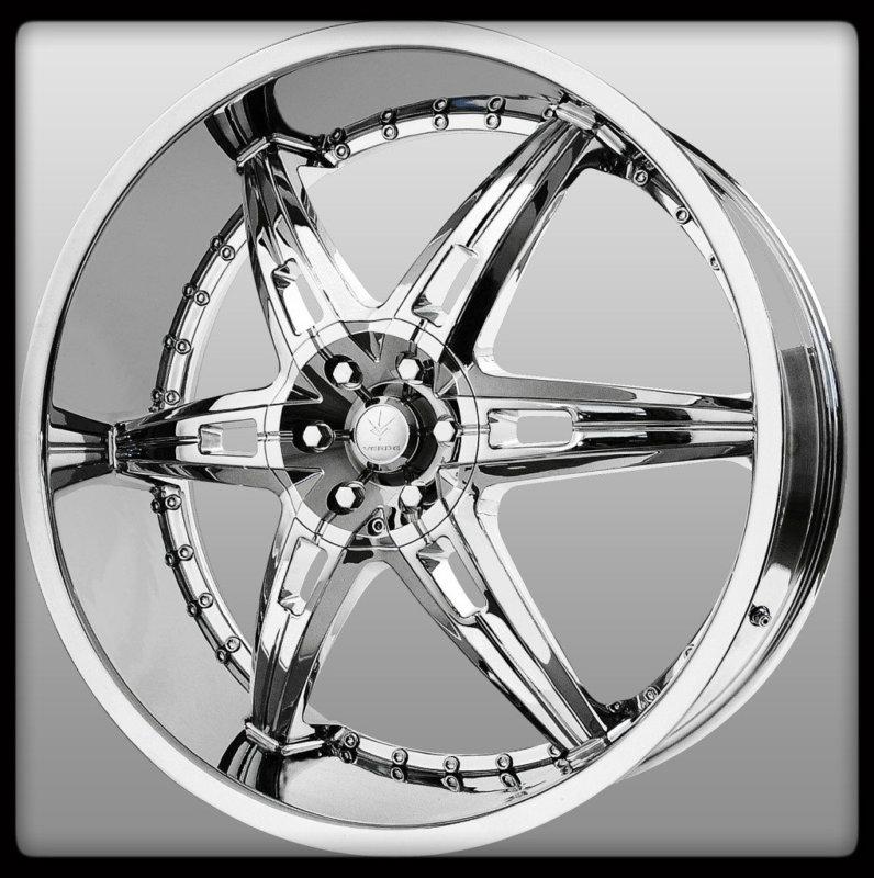 22" x 9.5" verde v31 allusion chrome sportage murano impala charger wheels rims