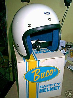 Nos vintage  buco white "blackline" motorcycle helmet