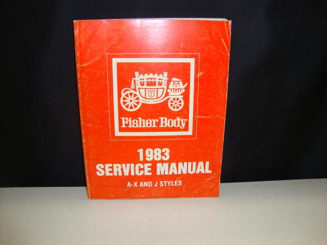 Factory 1983 fisher body service manual a-x & j body styles 