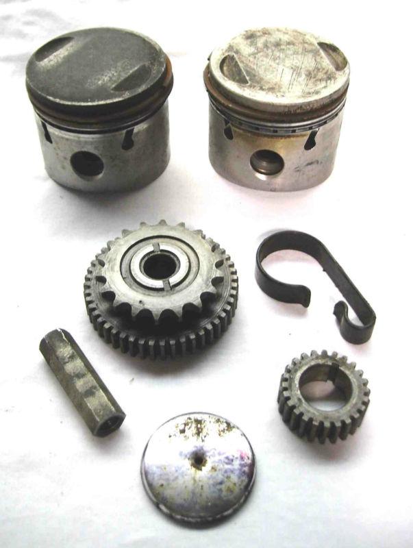 Norton parts- pistons-clutch spring-oil pump-carb adaptor-brake petal-levers