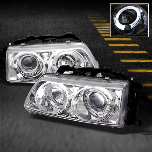 88-89 honda civic crx dx lx se si hx chrome clear halo projector headlights lamp