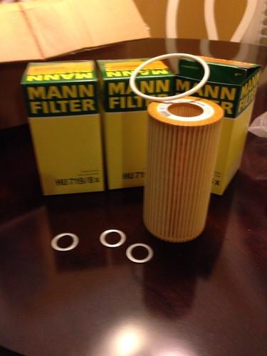 Mann-filter hu719/8x oil filter x3