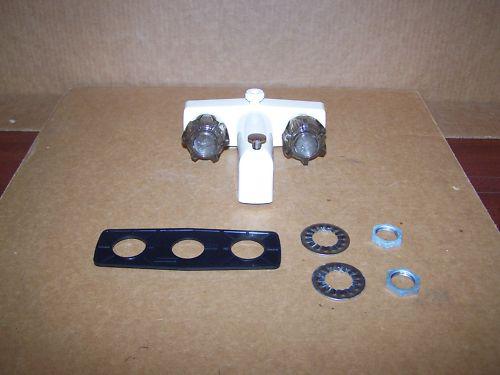 *rv bisque bathroom tub/shower faucet ( new )